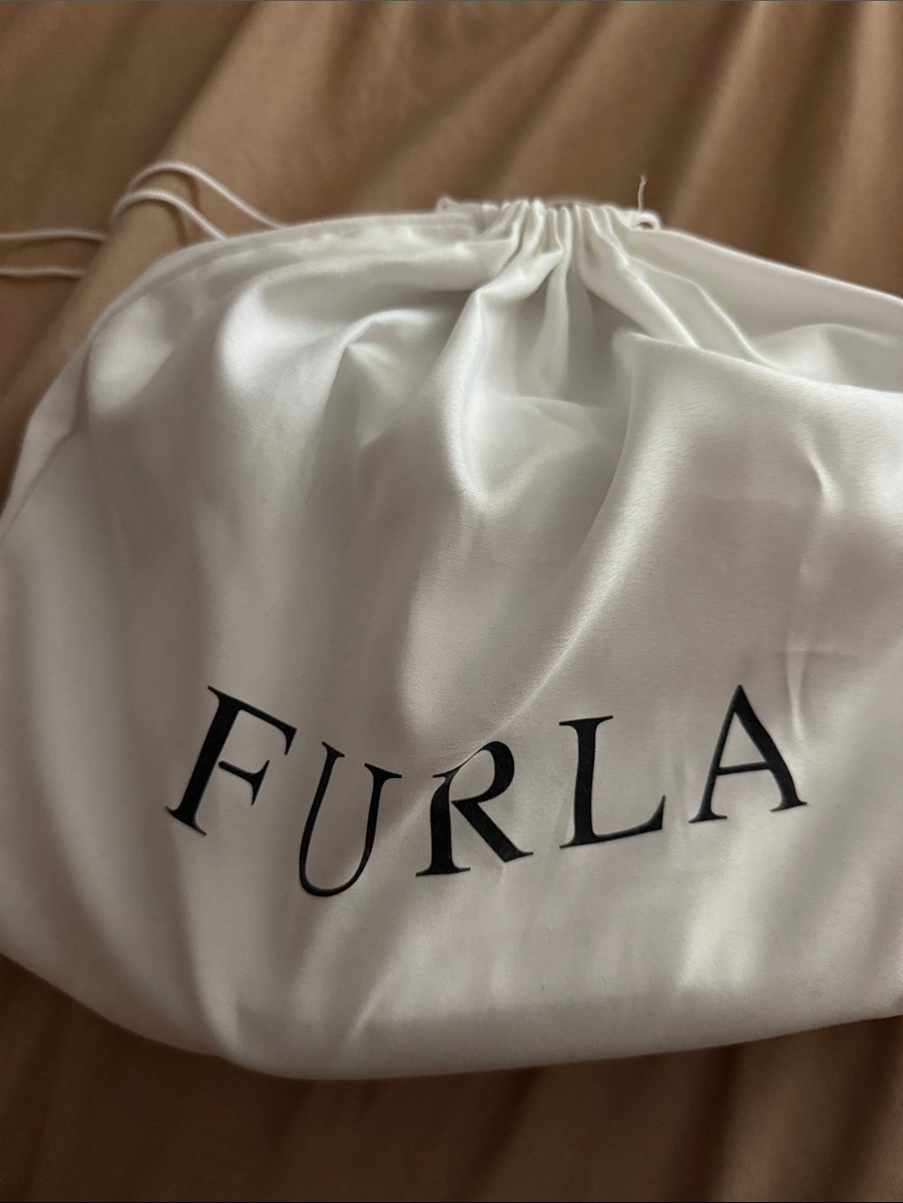Furla: Women’s Cream Crossbody Bag - Classic Saddle Style - Picture 5 of 5